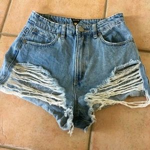 Torn Jean Shorts