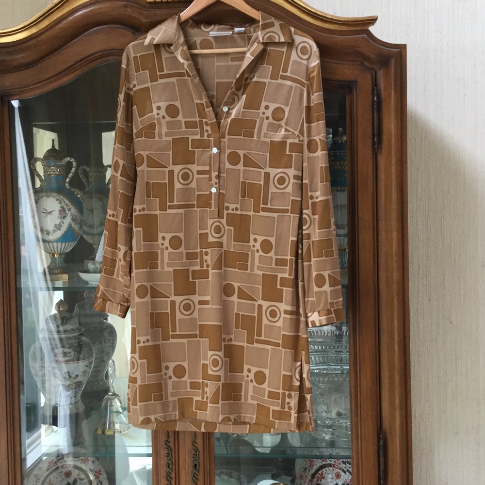 Hugo Buscati silk and spandex midi dress size 4