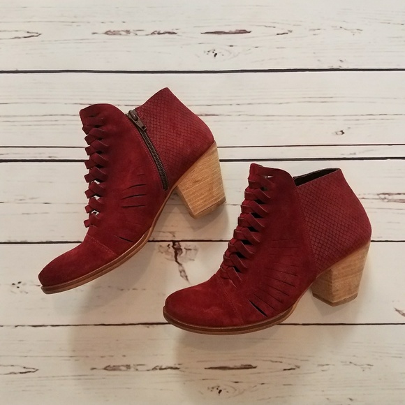 Free People Shoes - NWOT Free People Red Loveland Ankle Boot Size 37