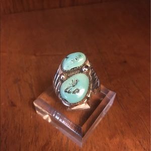 Vintage Native American turquoise hand made ring