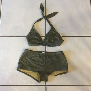 Isaac Mizrahi two piece bathing suit