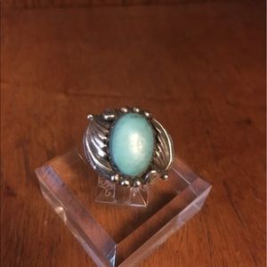 Vintage Native American turquoise hand made ring