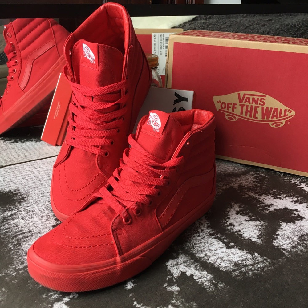 Vans All Red Sk8 Hi