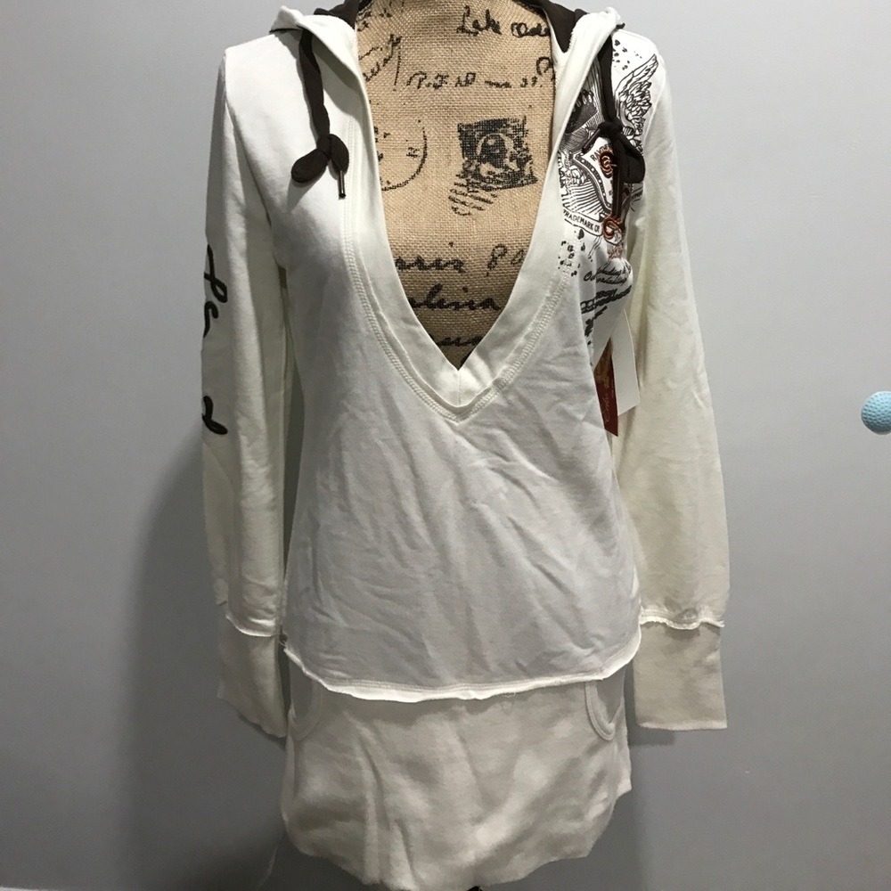 NWT Echo Red Long Pullover Hoodie