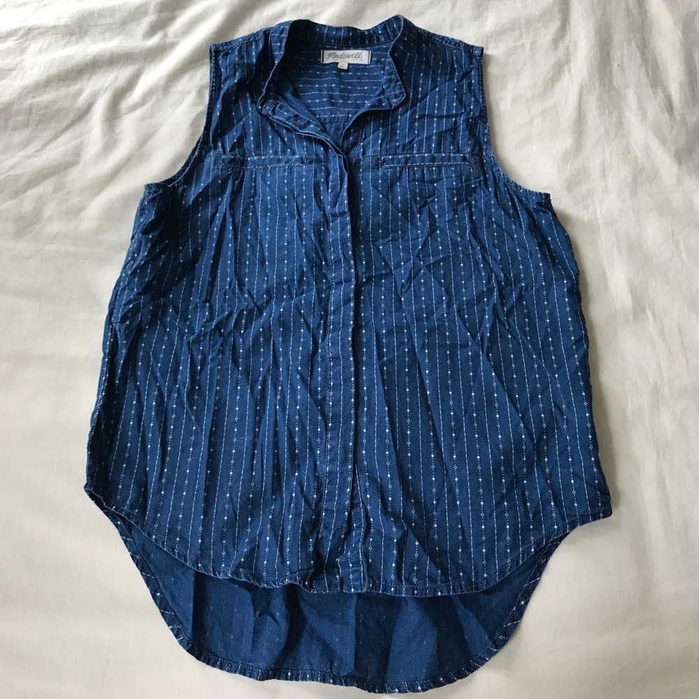 Madewell patterned chambray top