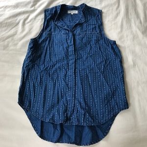 Madewell patterned chambray top