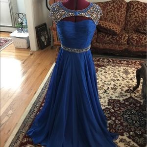 Blue Sherri Hill Prom Dress