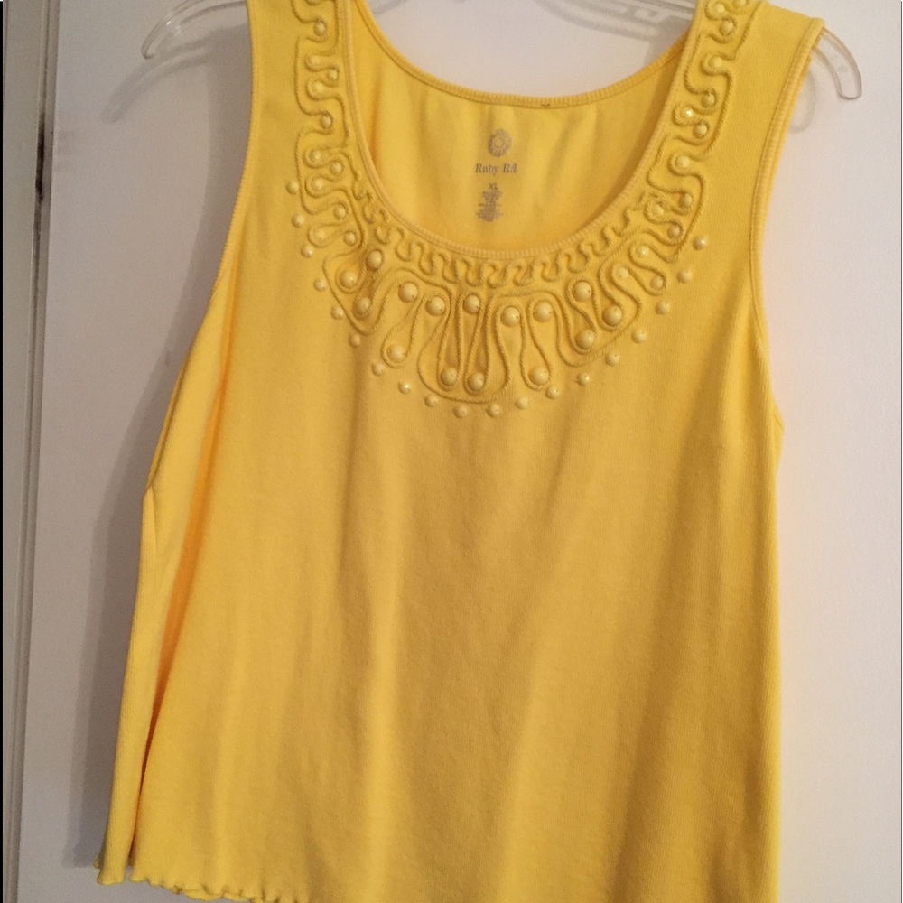 Ruby Rd. Yellow top; XL; worn once or twice