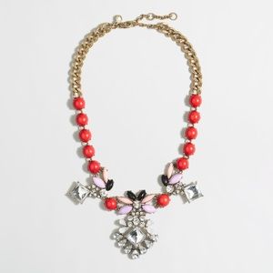 J.Crew Factory dangling stone and petal necklace!