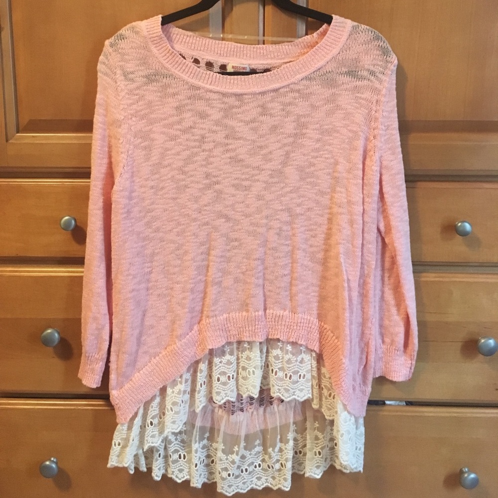 Pink Lacey Sweater