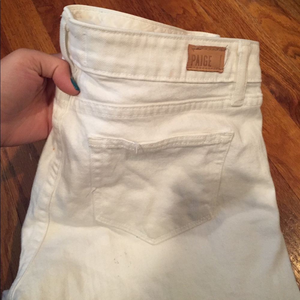PAIGE white crop jeans