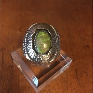 Vintage Native American turquoise hand made ring,