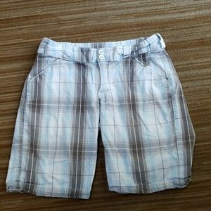 Long plaid shorts