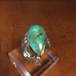 Vintage Native American turquoise hand made ring