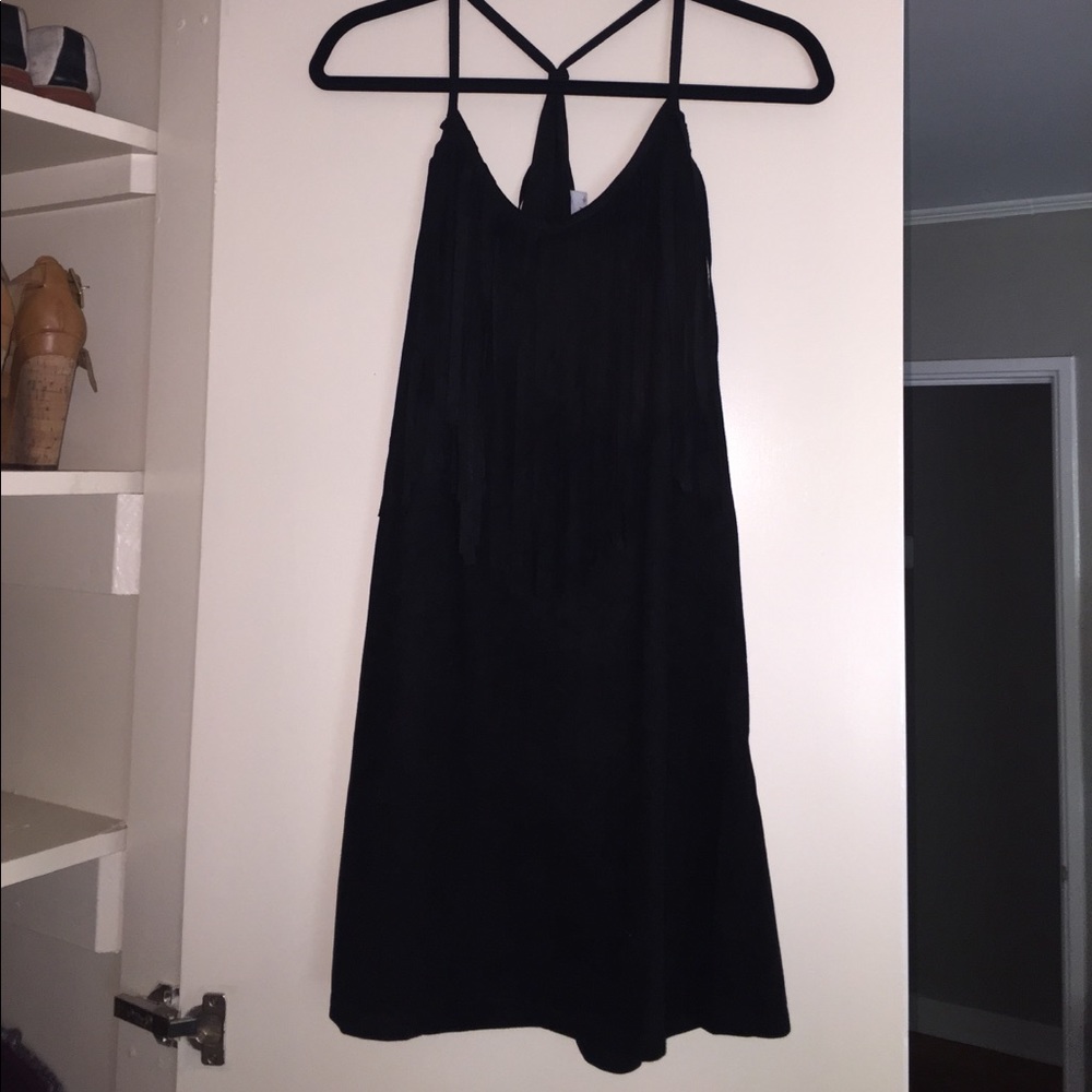 Black fringe dress