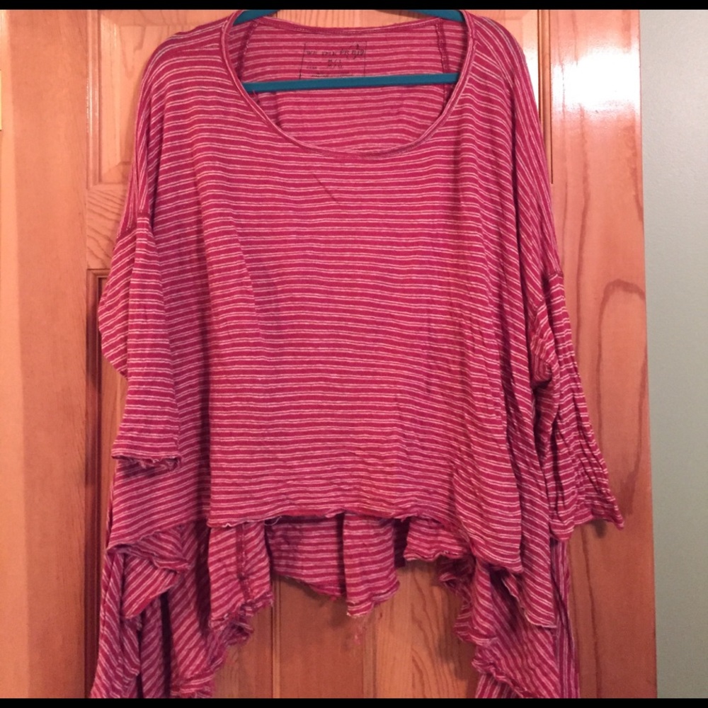 Free People Boho Distressed Top