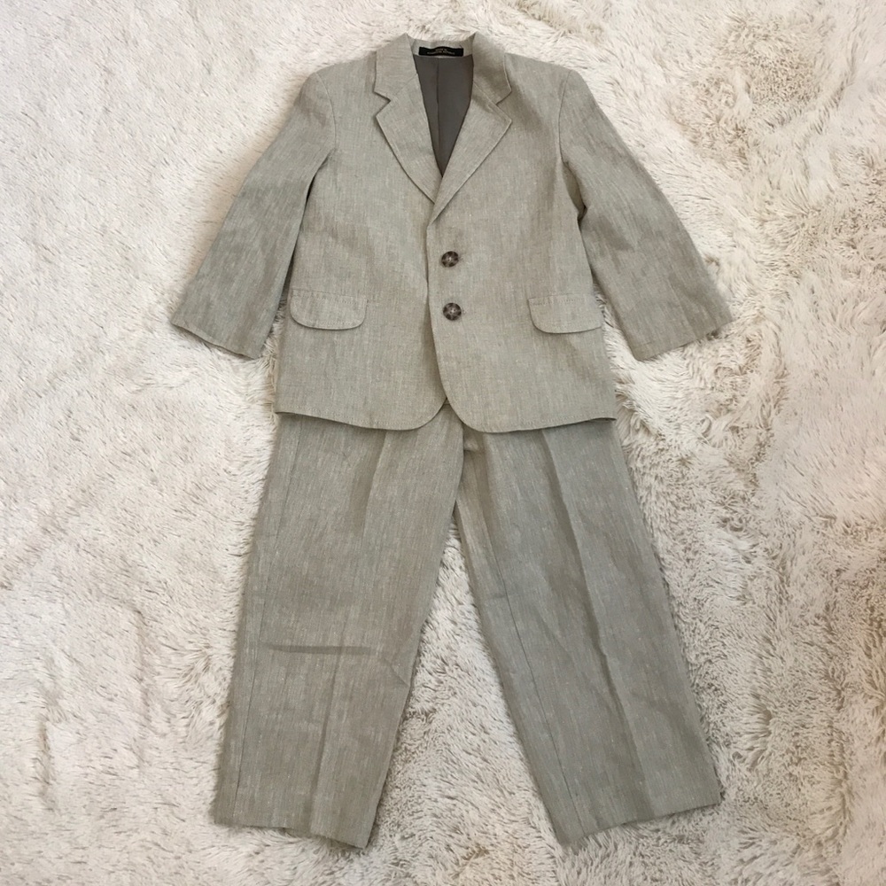Toddler Boys Linen/Cotton Suit