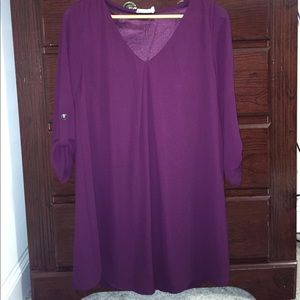 Purple shift dress