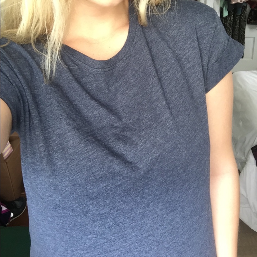 Blueish gray t-shirt dress