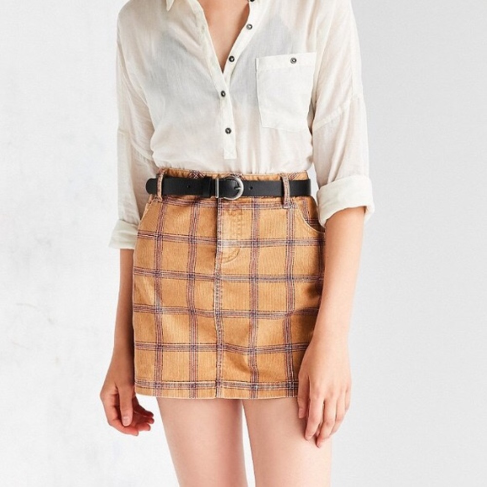 urban outfitters BDG corduroy plaid skirt!