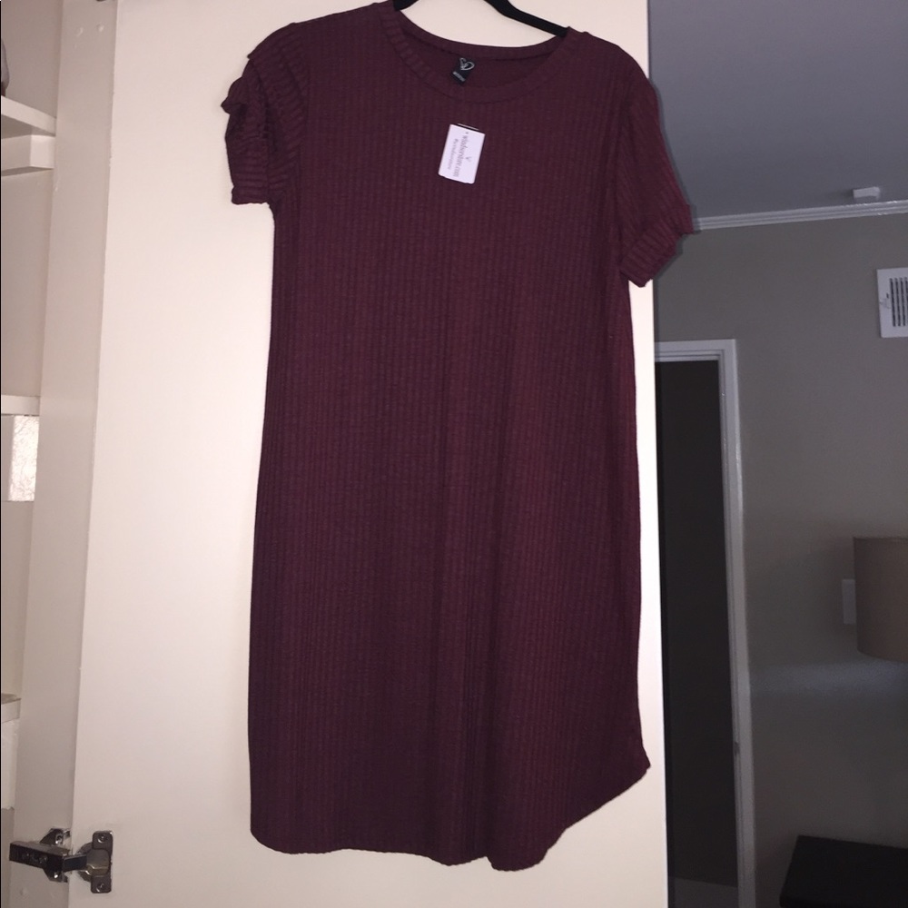 Windsor burgundy cotton dress