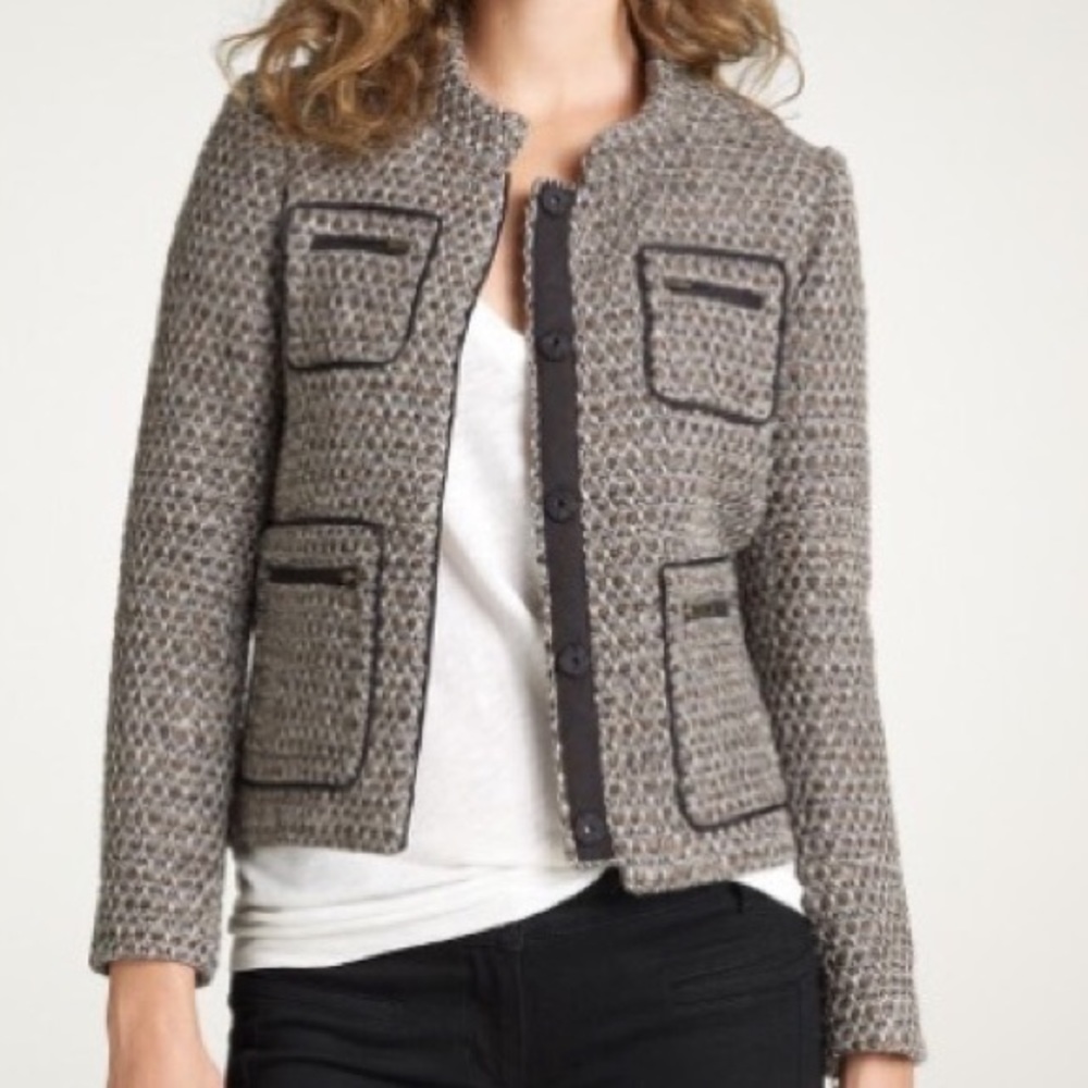 Brand New J. Crew Gilded Tweed Jacket - size 0