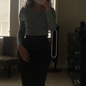 Black Zara W/B Collection Skirt