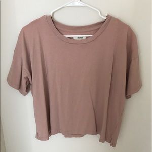 Madewell blush cropped tee
