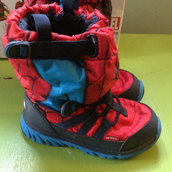 75% off Stride Rite Other - SPIDER-MAN SNOW BOOTS SNEAKERS