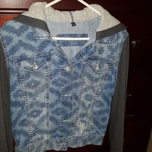 Jean and grey jacket