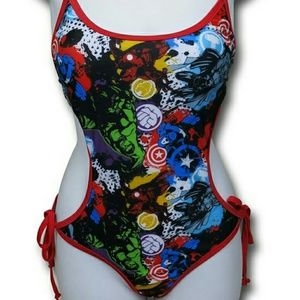 NWT Marvels Avengers Collage Womens Monokini