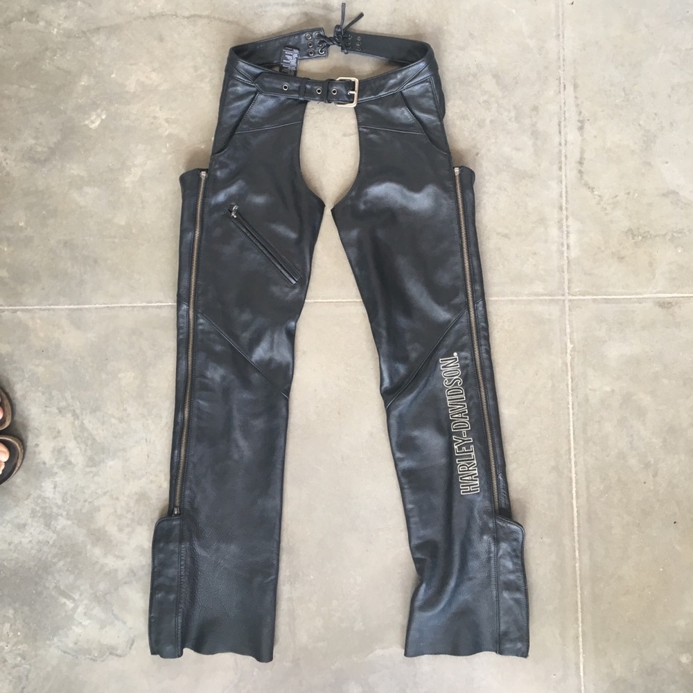 🏍 harley davidson leather chaps size S