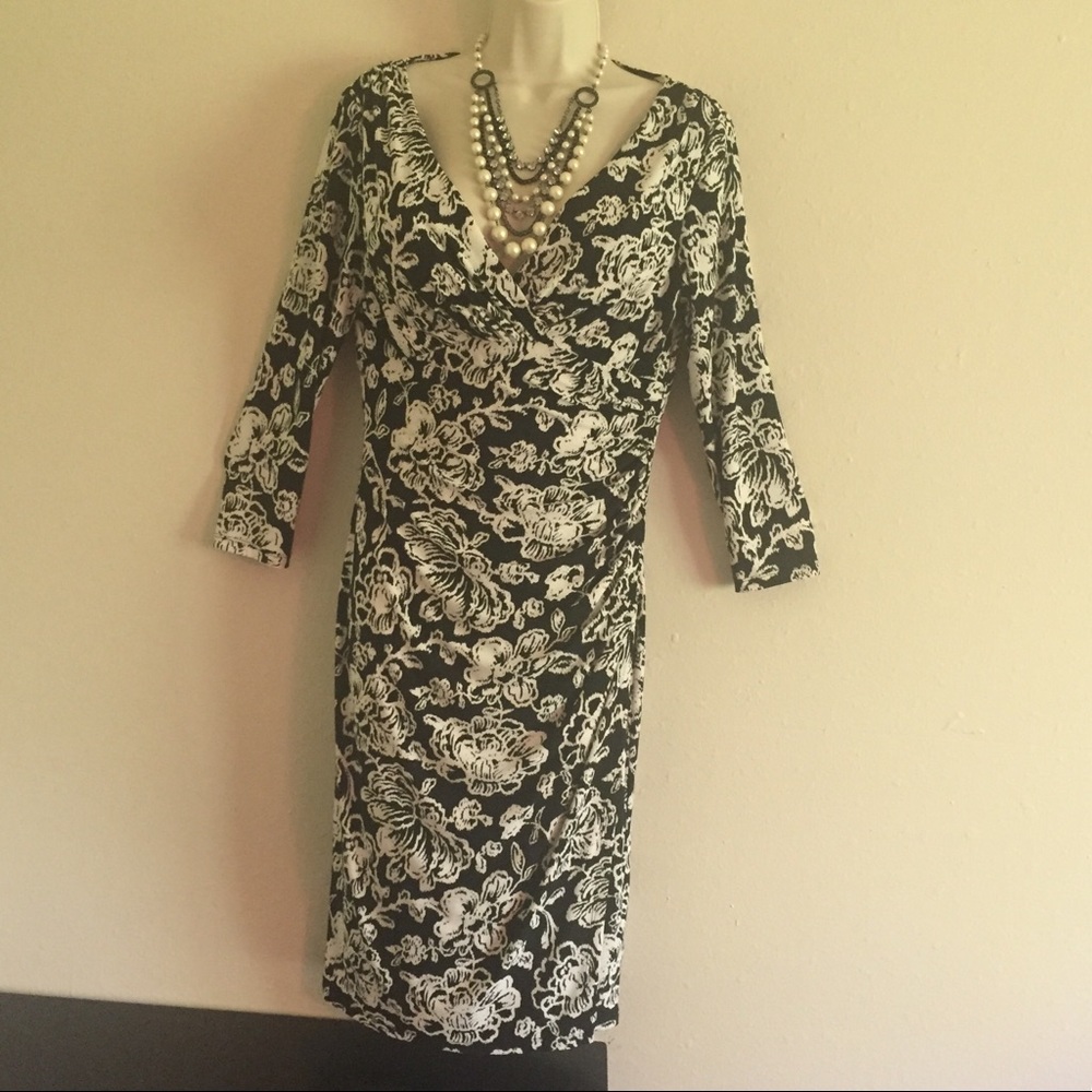 Ralph Lauren Cream & black dress