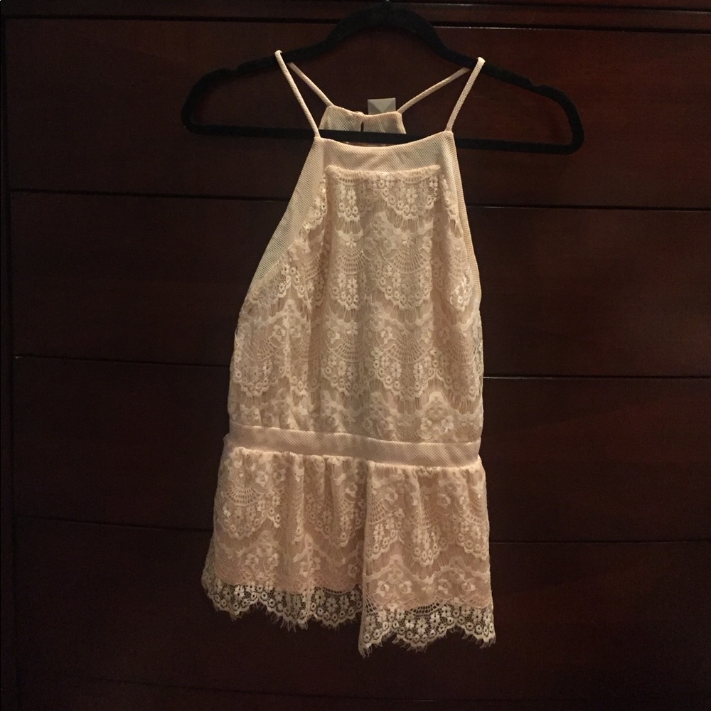 Lovely Lace racerback blouse.