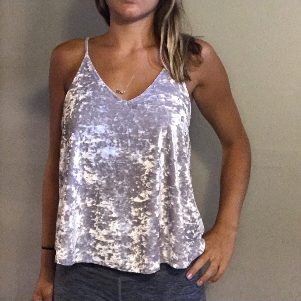 Crushed velvet tank NWOT