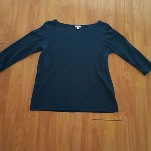 J.Jill 3/4 linen blend top