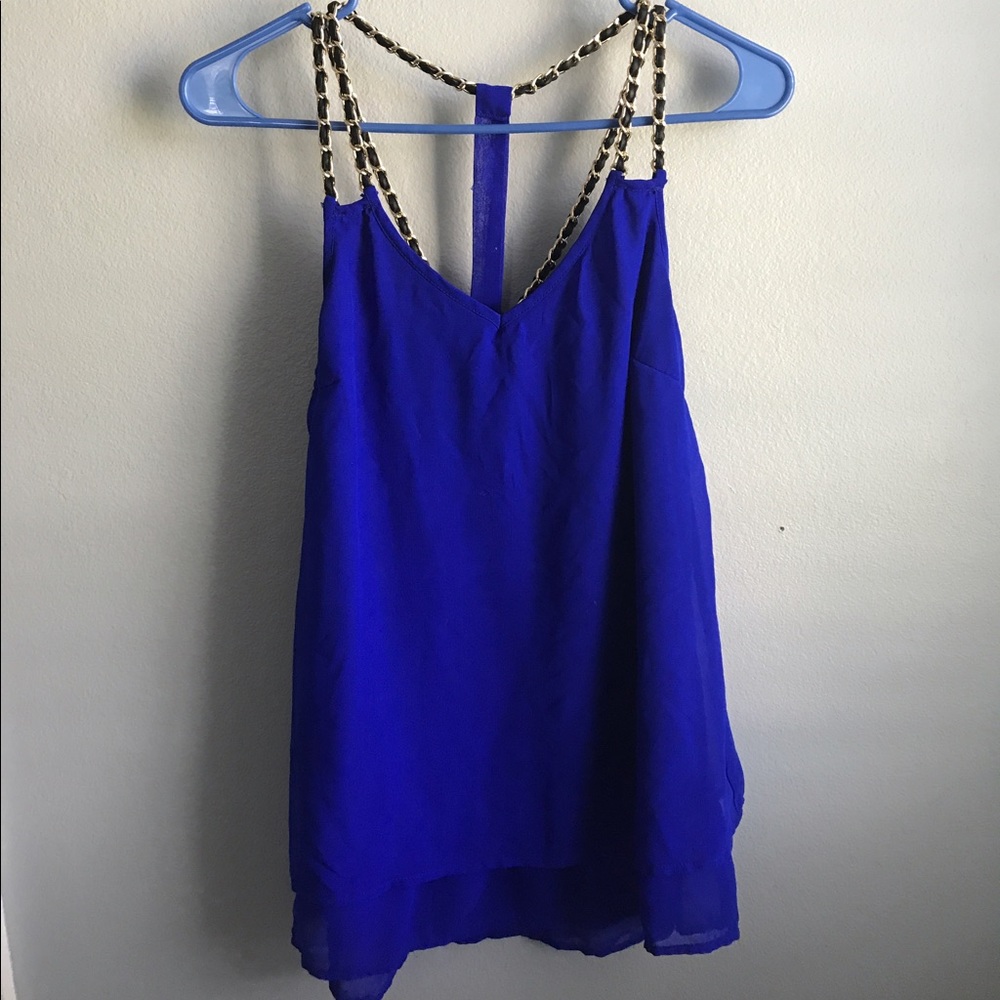 Bold Blue Dressy Blouse 🔥