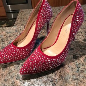 Red, edgy shoes, worn one time