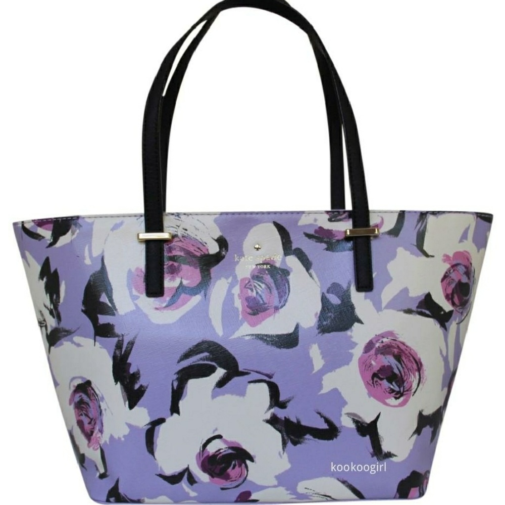 Kate Spade Purple Rose Medium Tote