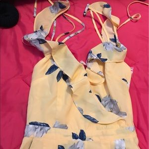 Yellow floral summer jumpsuit!😍