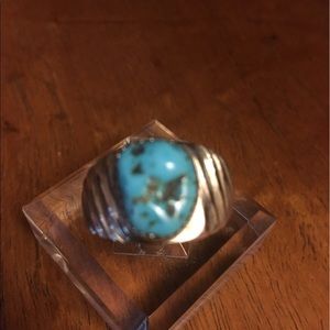 Vintage Native American turquoise hand made ring