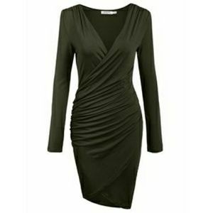 Long sleeve knee length dress