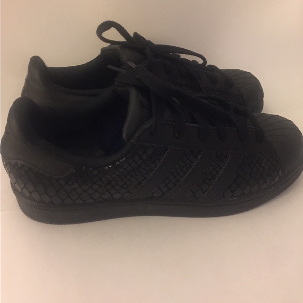 Black Adidas Superstar Snakeskin