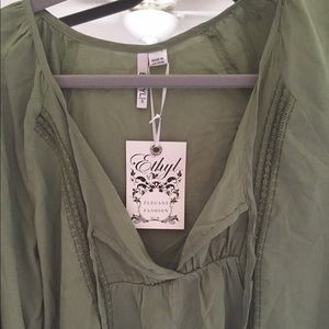 light green blouse