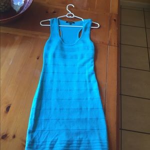 Aqua blue bandage dress