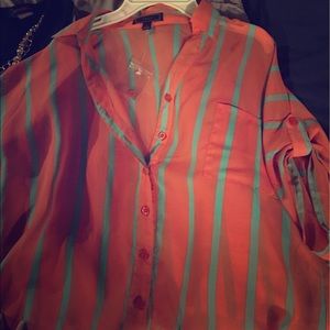 New Orange & Teal Top