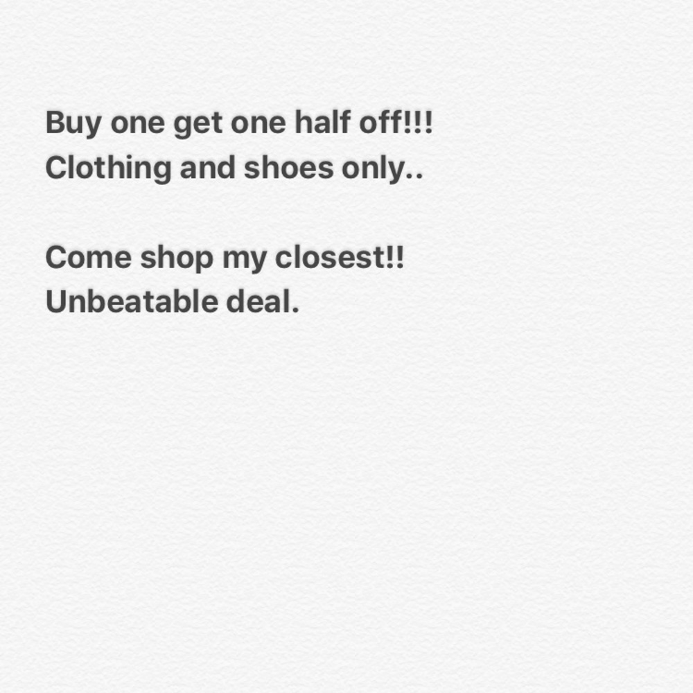 Clothing and shoes only!!