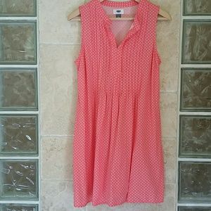 Peach pleated flowy dress