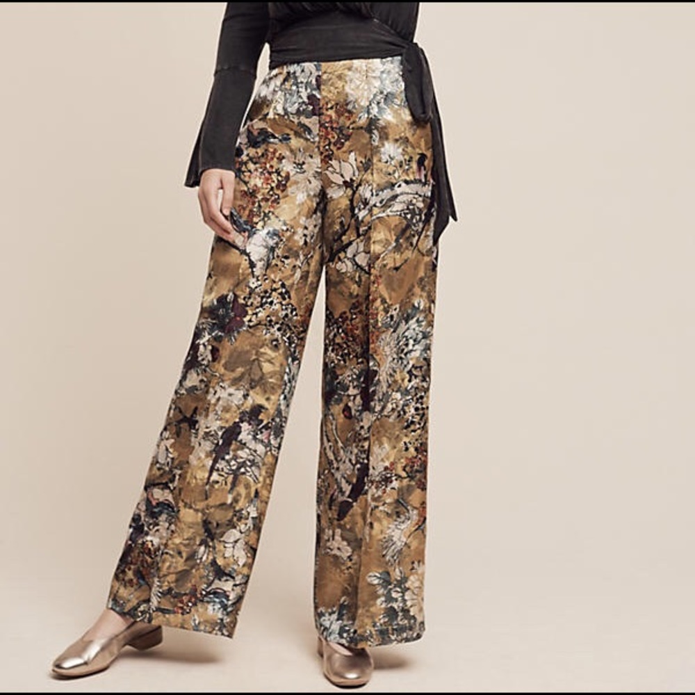 Hemant & Nandita Blooming Jacquard Wide-Leg Pant