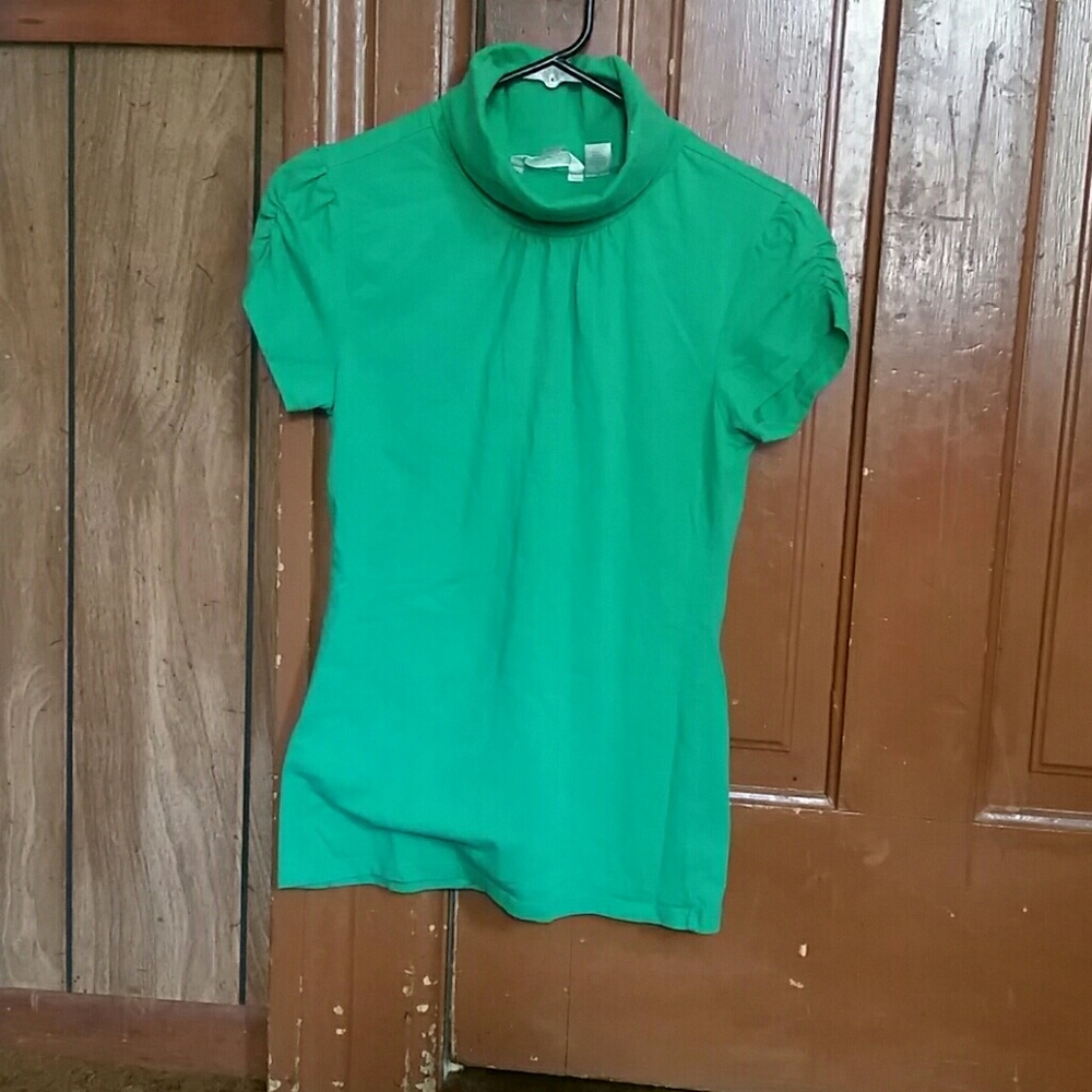 Green turtle neck dress shirt